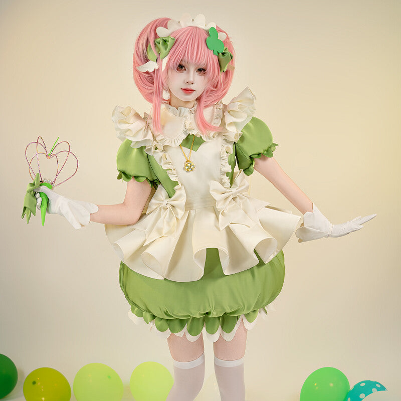 Azuiblc しゅごキャラ!  日奈森亜夢 　コスプレ衣装　スゥ　ワンピース　緑色　ひなもり あむ - Azuiblc