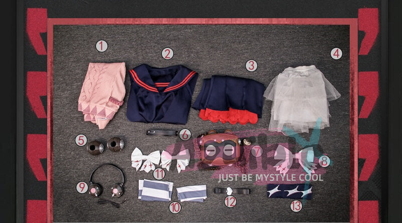 在庫限り、売り切れ次第終了」Azuiblc ゼンレスゾーンゼロ　浮波柚葉　コスプレ衣装 怪啖屋　ゼンゼロ　柚葉　 セーラー服 鞄＋髪飾り贈り　Ukinami Yuzuha　　ミニスカート　狸の尻尾 かまちー追加　イベント　おもちゃ　ハロウィン - Azuiblc