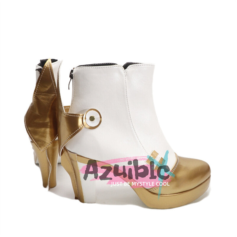 Azuiblc　原神　イネファ　シューズ　ブーツ　底6cm　9cm　12cm　コスプレ　 Ineffa　少女の家政ロボット　靴　ブンブンサンダーウェーブメカニカルドリーム　道具　アクセサリー - Azuiblc