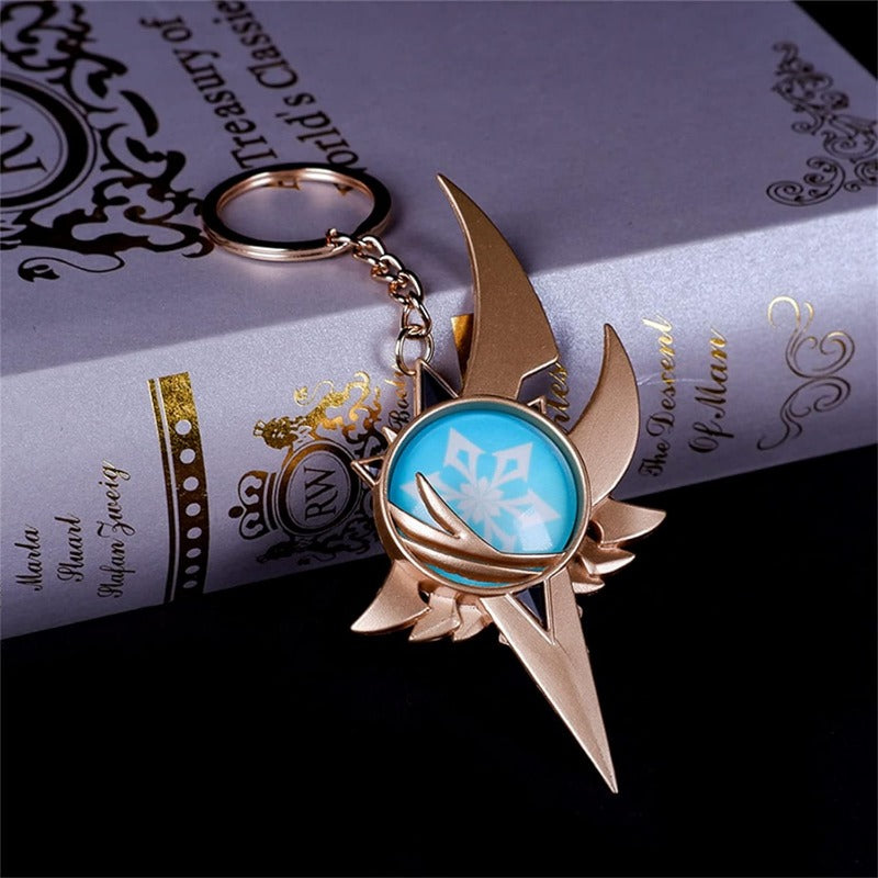 azuiblc 原神　 スカラマシュ 放浪者 神の目 　キーホルダー風 散兵 グッズ 合金 キーチェーン 観賞用 コスプレ 道具 小物 おしゃれ 人気 誕生日プレゼント ミニチュア インテリアAzd21 - Azuiblc