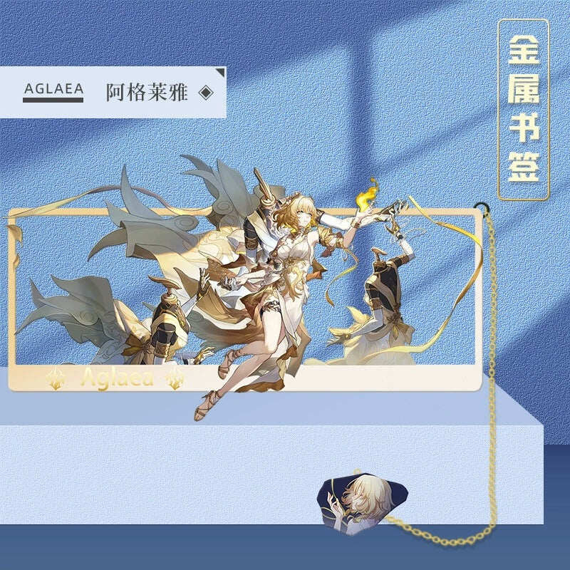 Azuiblc 崩壊スターレイル 　アナイクス　栞　9cm　キャストリス　ヒアンシー　サフェル　金属製　おもちゃ　萌えグッズ - Azuiblc