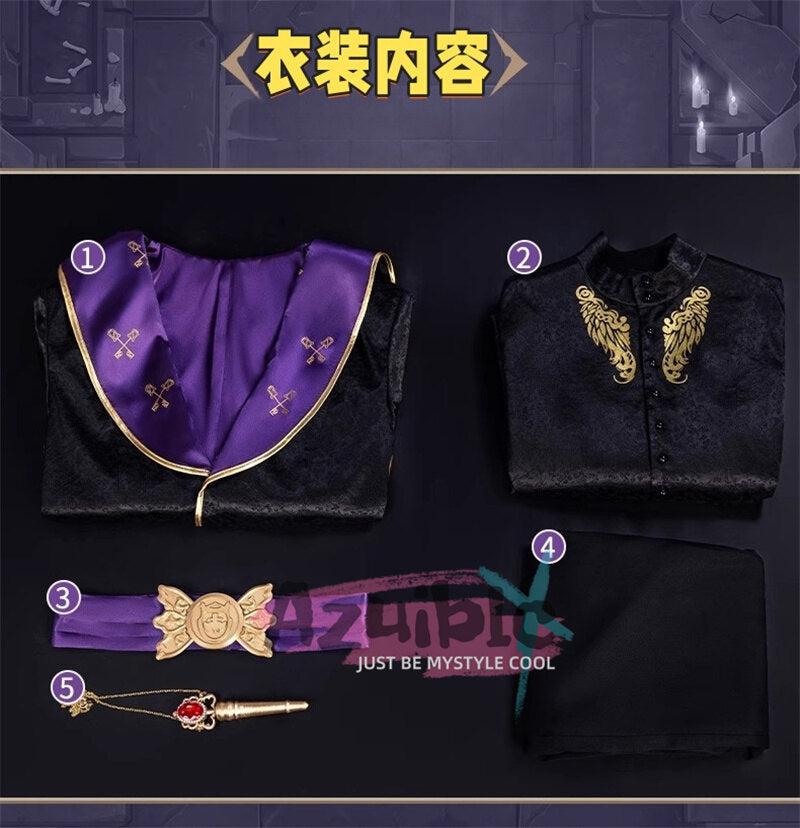 Azuiblc　ツイステッドワンダーランド レオナ/エース/イデア 制服コスプレ　光沢サテン生地+3D樹脂アクセ 暗紋模様入り 柔軟仕様 - Azuiblc