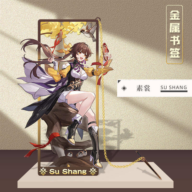 Azuiblc 崩壊スターレイル 　アナイクス　栞　9cm　キャストリス　ヒアンシー　サフェル　金属製　おもちゃ　萌えグッズ - Azuiblc