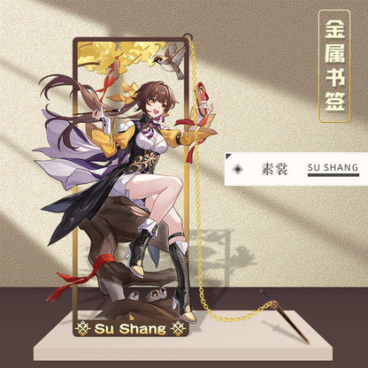 Azuiblc 崩壊スターレイル 　アナイクス　栞　9cm　キャストリス　ヒアンシー　サフェル　金属製　おもちゃ　萌えグッズ - Azuiblc