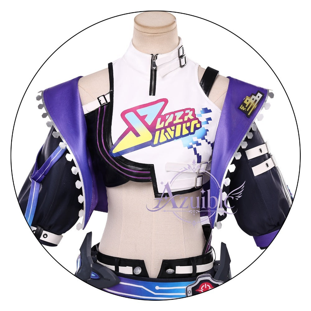 Azuiblc　崩壊スターレイル　銀狼LV.999　コスプレ衣装　眼鏡付　コスチューム