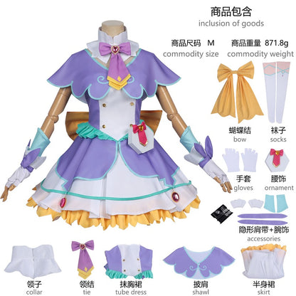 Azuiblc　名探偵プリキュア！明智 あんな  森亜 るるか　小林 みくる　コスプレ衣装　ドレス　舞台服　コスチューム