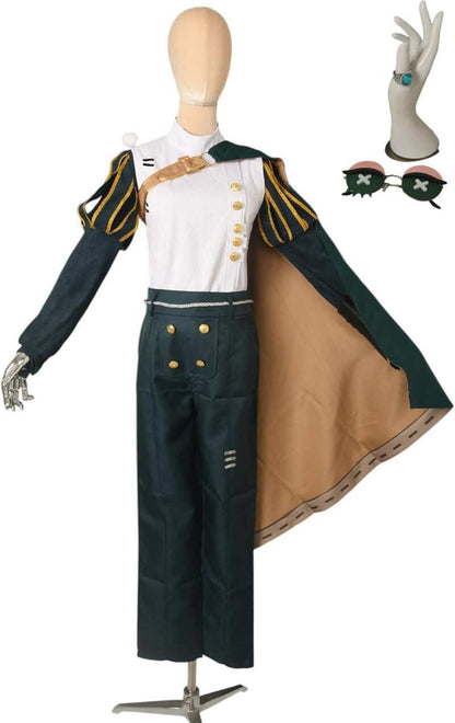 Azuiblc　第五人格 騎士 ボタンメガネ付きコスプレ衣装  コスチュームセット 演劇服 リチャード・スターリング 女性 レディース cosplay - Azuiblc
