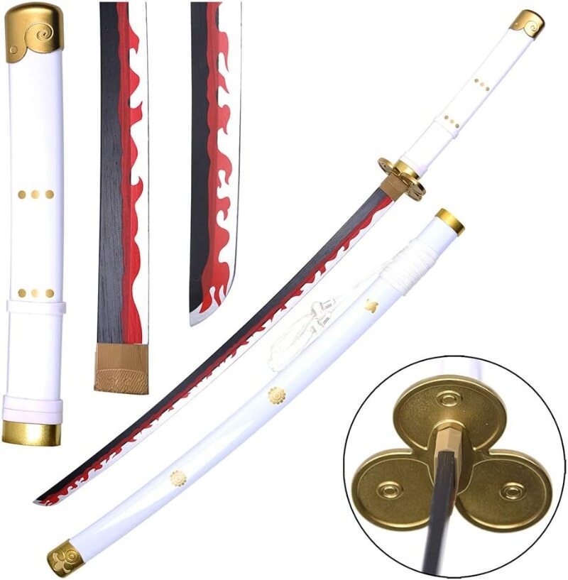 Azuiblc ロロノア・ゾロ 桃の助 光月おでん 閻魔 天羽々斬 103cm 木製 刀 剣 武器 コスプレ道具 Cosplay 模造刀 模擬刀 道具 コスプレグッズ Azd20 - Azuiblc