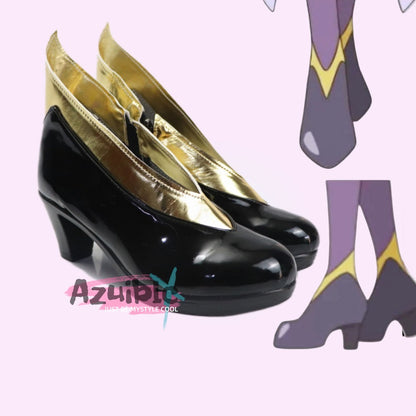 Azuiblc　名探偵プリキュア　森亜 るるか　コスプレ道具　靴　パンプス　キュアアルカナ・シャドウ　ブーツ　イベントハロウィン