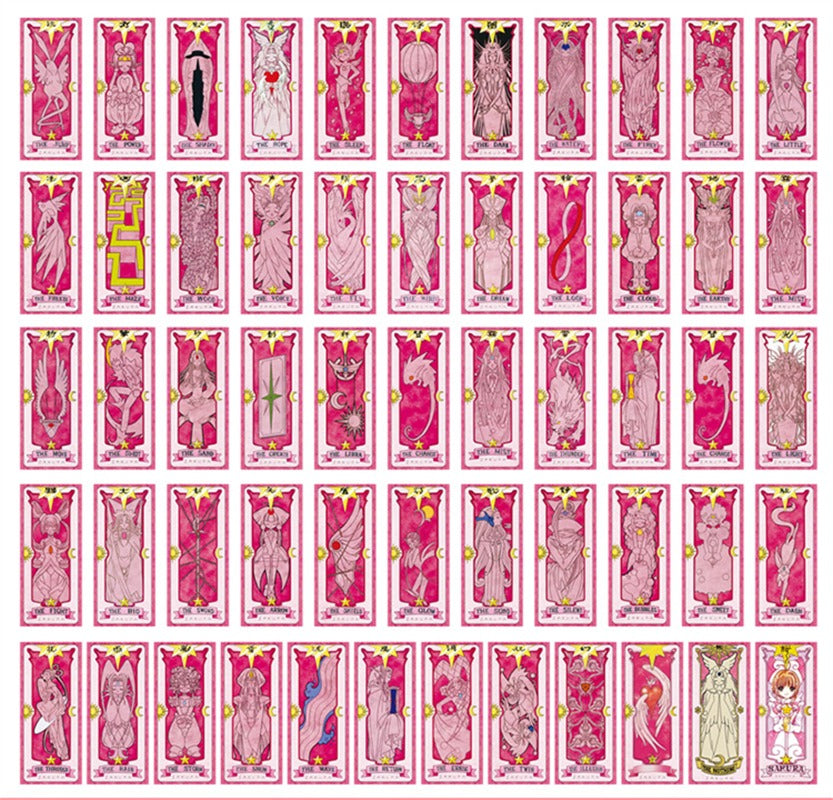 Azuiblc  クロウカード さくらカード クリアカード カードキャプターさくら コスプレ 道具 小物 中国並行輸入品 コレクション Collection 卓上 タロットカード 遊び 占いカード 誕生日 プレゼント 魔法少女 ピンク色 木之本桜 アニメ 萌えグッズ クリスマスプレゼント - Azuiblc