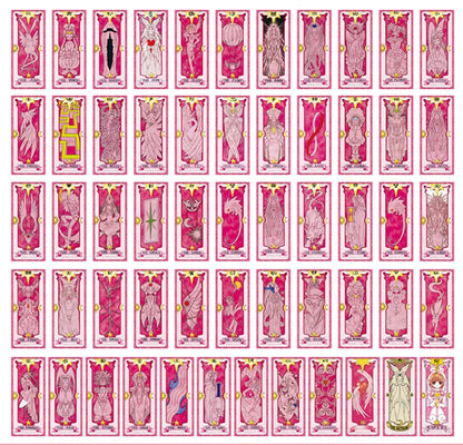 Azuiblc  クロウカード さくらカード クリアカード カードキャプターさくら コスプレ 道具 小物 中国並行輸入品 コレクション Collection 卓上 タロットカード 遊び 占いカード 誕生日 プレゼント 魔法少女 ピンク色 木之本桜 アニメ 萌えグッズ クリスマスプレゼント - Azuiblc