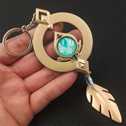 azuiblc 原神　 スカラマシュ 放浪者 神の目 　キーホルダー風 散兵 グッズ 合金 キーチェーン 観賞用 コスプレ 道具 小物 おしゃれ 人気 誕生日プレゼント ミニチュア インテリアAzd21 - Azuiblc