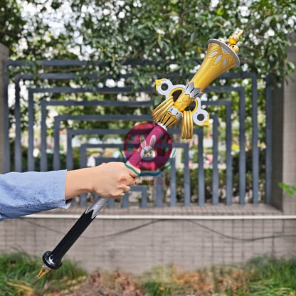 Azuiblc ゼンゼロ リュシア コスプレ 杖 ステッキ 80CM 鈴が鳴る 武器 PU製 剣 刀 コスプレ道具 Cosplay ゼンレスゾーンゼロ コスプレ小物 - Azuiblc