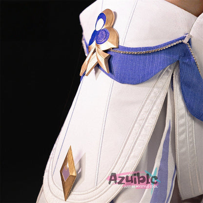 Azuiblc 原神　コロンビーナ(少女) 　コスプレ衣装 3D樹脂製パーツ 髪飾り付き ワンピース  再現衣装 - Azuiblc