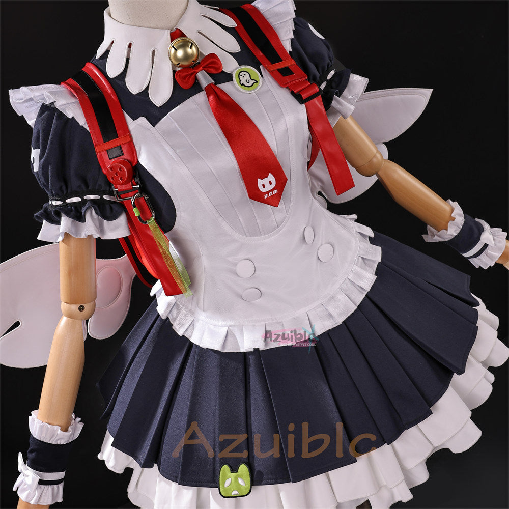Azuiblc　ゼンゼロ　千夏  メイド服　ティータイム　新コスチュームコスプレ衣装　ドレス　鞄追加OK　妄想エンジェル