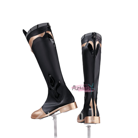 Azuiblc　原神 空 新たなる天地 ロングブーツ　底2.5cm　コスプレ道具　靴　イベント　シューズ　アクセサリー