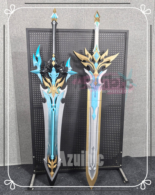 Azuiblc　原神　ファルカ 両手剣　狼の武勲詩　150cm  西風騎士団 モチーフ武器　PLA材質　レプリカ　武器モデル