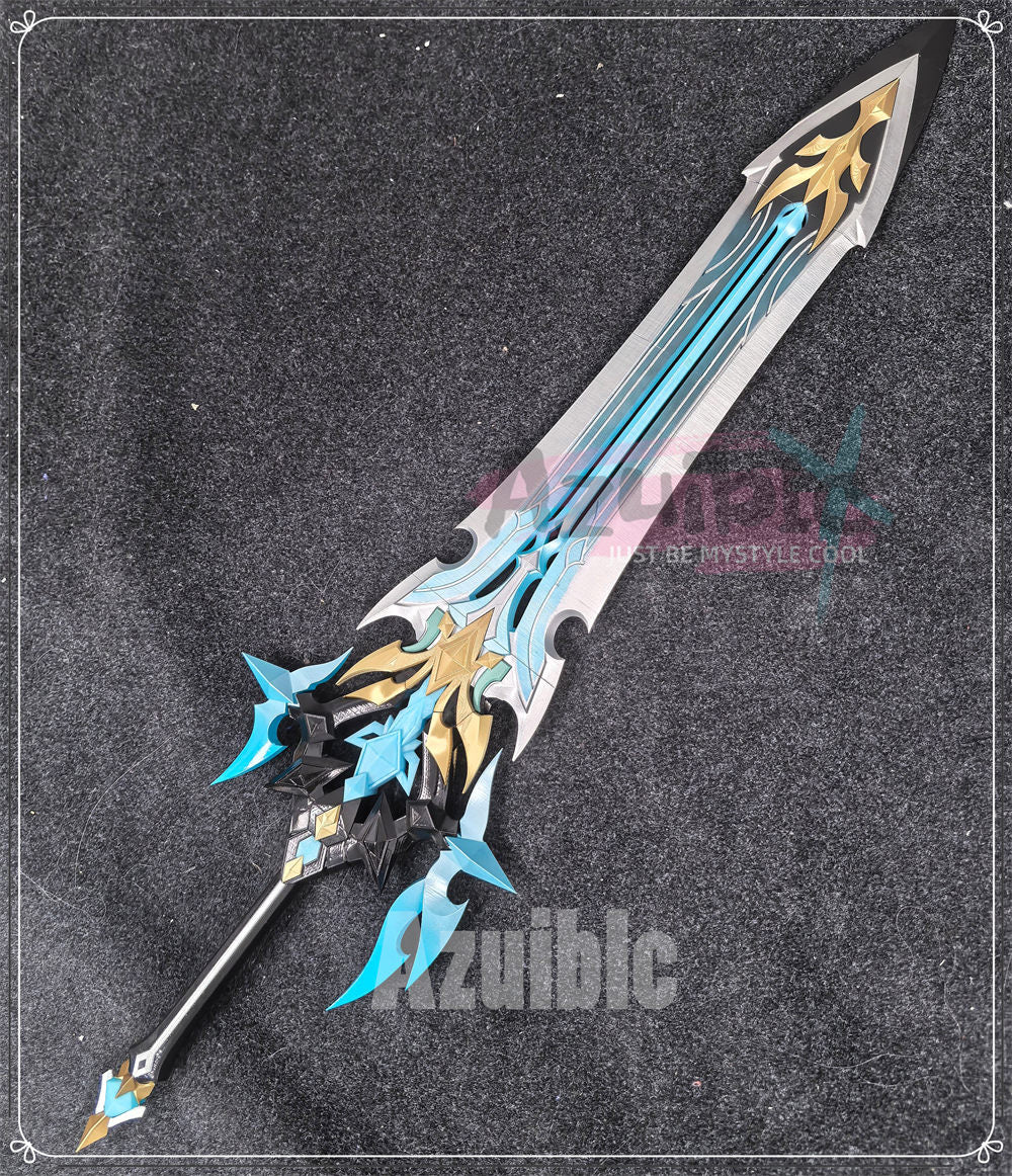 Azuiblc　原神　ファルカ 両手剣　狼の武勲詩　150cm  西風騎士団 モチーフ武器　PLA材質　レプリカ　武器モデル
