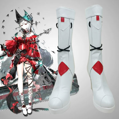 Azuiblc　アークナイツ  明日方舟 濁心スカジ ブーツ　ロングブーツ　コスプレ道具  Skadi the Corrupting Heart 　イベント