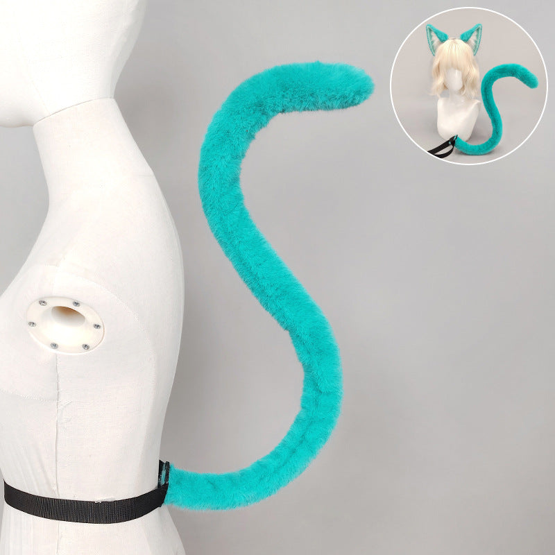 Azuiblc　NTE　ナナリ　コスプレ道具　髪飾　ミント　アクセサリー　ヘアアクセサリー　尻尾 ネバエバ