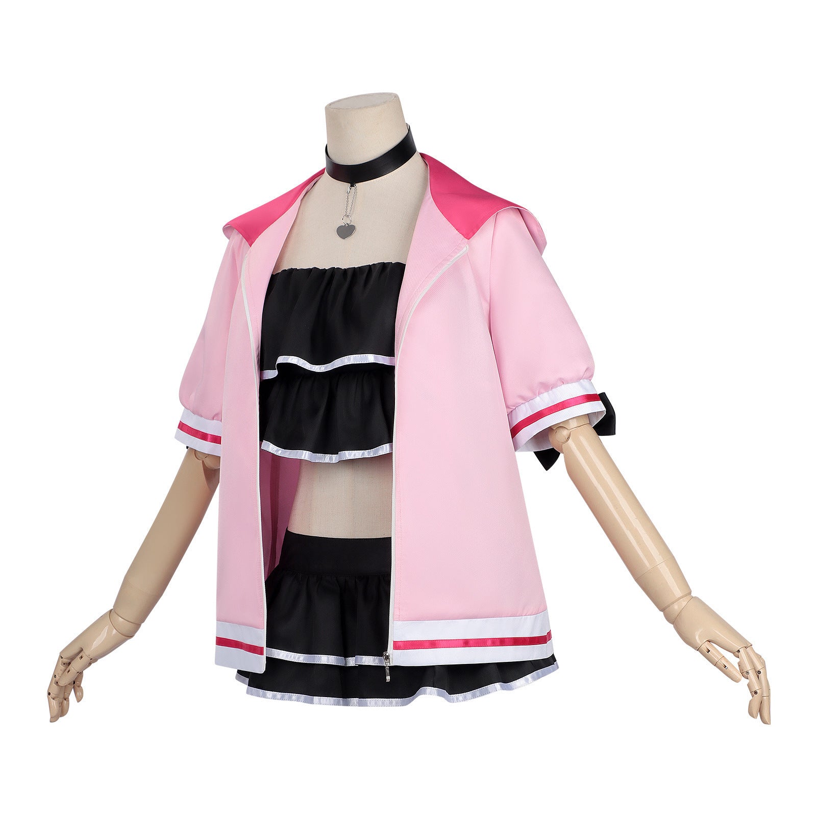 超かぐや姫！ 駒沢乃依 ピンクセーラー服 コスプレ衣装 ブラック