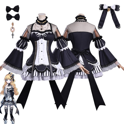 Azuiblc　魔法少女ノ魔女裁判　佐伯 ミリア　コスプレ衣装　まのさば　ドレス　コスチューム　洋服風　ワンピース