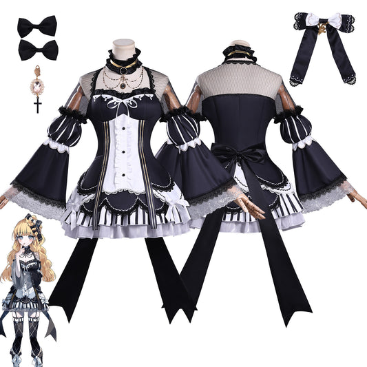 Azuiblc　魔法少女ノ魔女裁判　佐伯 ミリア　コスプレ衣装　まのさば　ドレス　コスチューム　洋服風　ワンピース