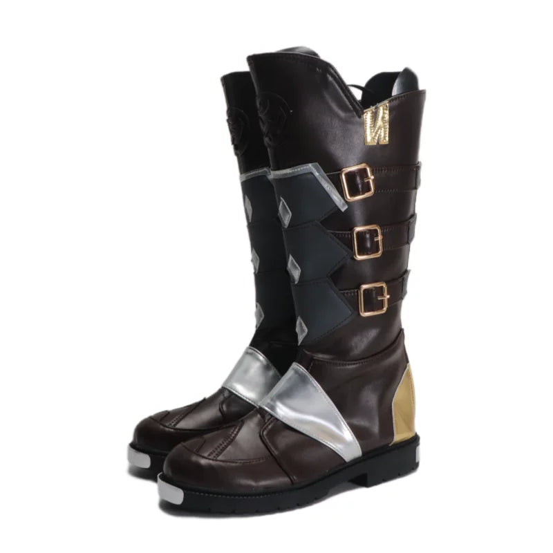 Azuiblc　ゼンゼロ ライト コスプレ道具　シューズ　靴 カリュドーンの子　ブーツ　ロングブーツ