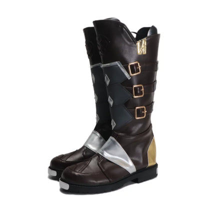 Azuiblc　ゼンゼロ ライト コスプレ道具　シューズ　靴 カリュドーンの子　ブーツ　ロングブーツ