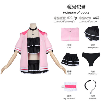 Azuiblc 超かぐや姫  駒沢乃依 　コスプレ衣装 セーラー服　ピンク色　ブラックオニキス  コスチューム　プロゲーマーチーム