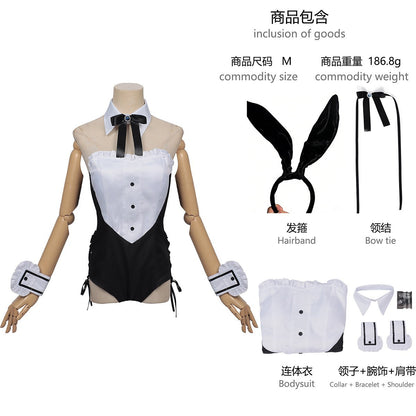 納品　Azuiblc 死亡遊戯で飯を食う 幽鬼 青井  黒糖 桃乃 紅野 メイド服  死亡遊戯 コスチューム　イベント　コスプレ バニーガール