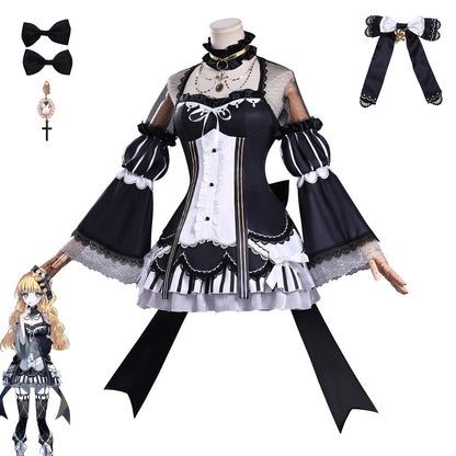Azuiblc　魔法少女ノ魔女裁判　佐伯 ミリア　コスプレ衣装　まのさば　ドレス　コスチューム　洋服風　ワンピース