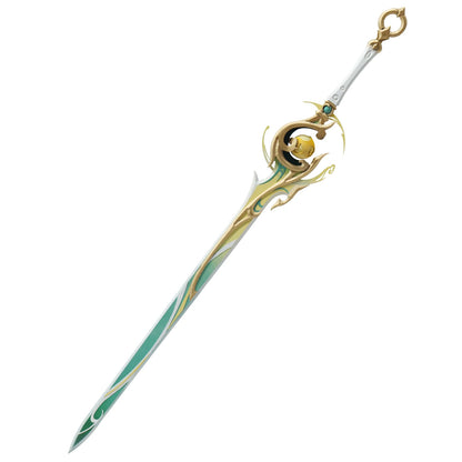 Azuiblc　原神 兹白 片手剣　 三日月の含光 モチーフ武器　118cm　木　コスプレ道具　 しはく　武器モデル　295g