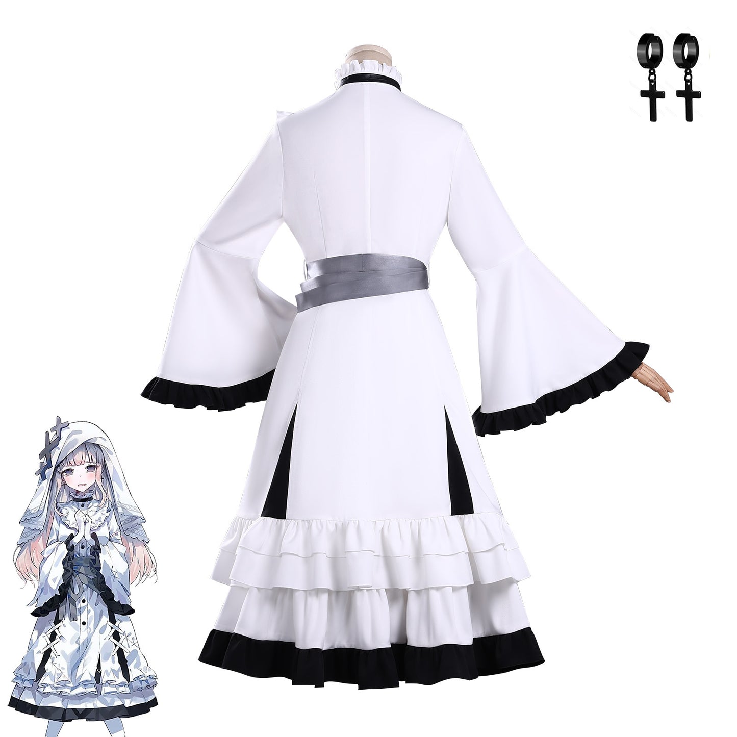 Azuiblc　魔法少女ノ魔女裁判   氷上 メルル 　コスプレ衣装　  まのさば　舞台服　ひかみ メルル 　ドレス　ワンピース