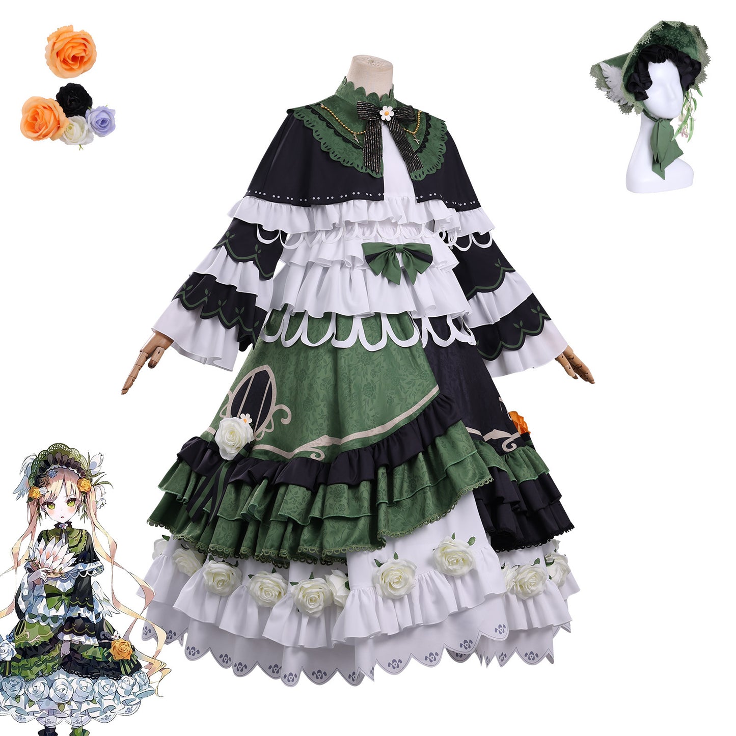 Azuiblc 魔法少女ノ魔女裁判 　遠野 ハンナ コスプレ衣装 ドレス まのさば　洋服風　 コスチューム