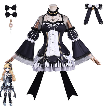 Azuiblc　魔法少女ノ魔女裁判　佐伯 ミリア　コスプレ衣装　まのさば　ドレス　コスチューム　洋服風　ワンピース