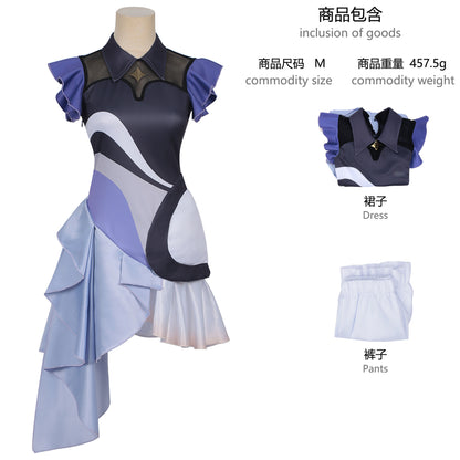 Azuiblc　超かぐや姫   ライバー   月見 ヤチヨ    酒寄 彩葉    かぐや  　ライブ服　ドレス　ワンピース　舞台服　コスプレ衣装