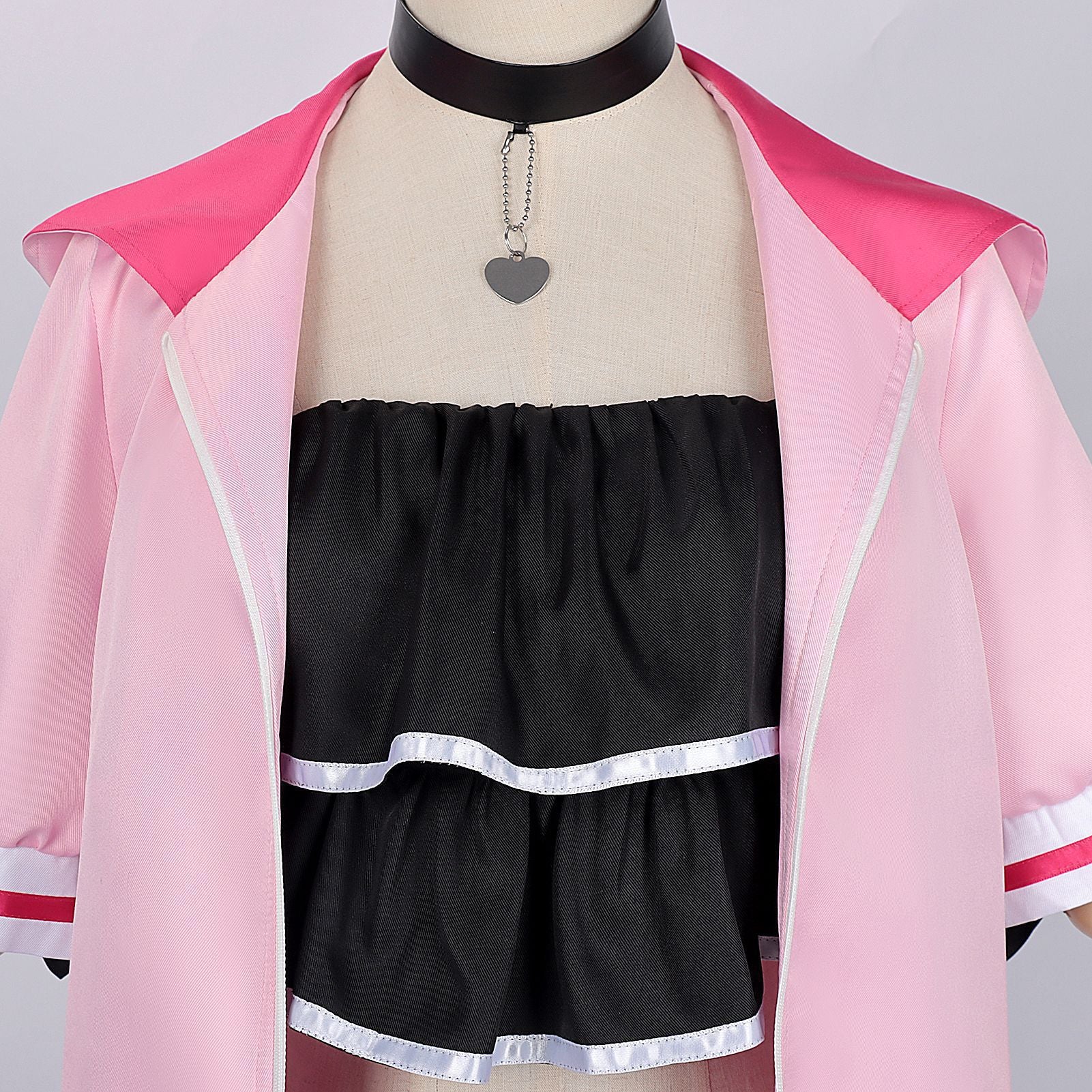 超かぐや姫！ 駒沢乃依 ピンクセーラー服 コスプレ衣装 ブラック