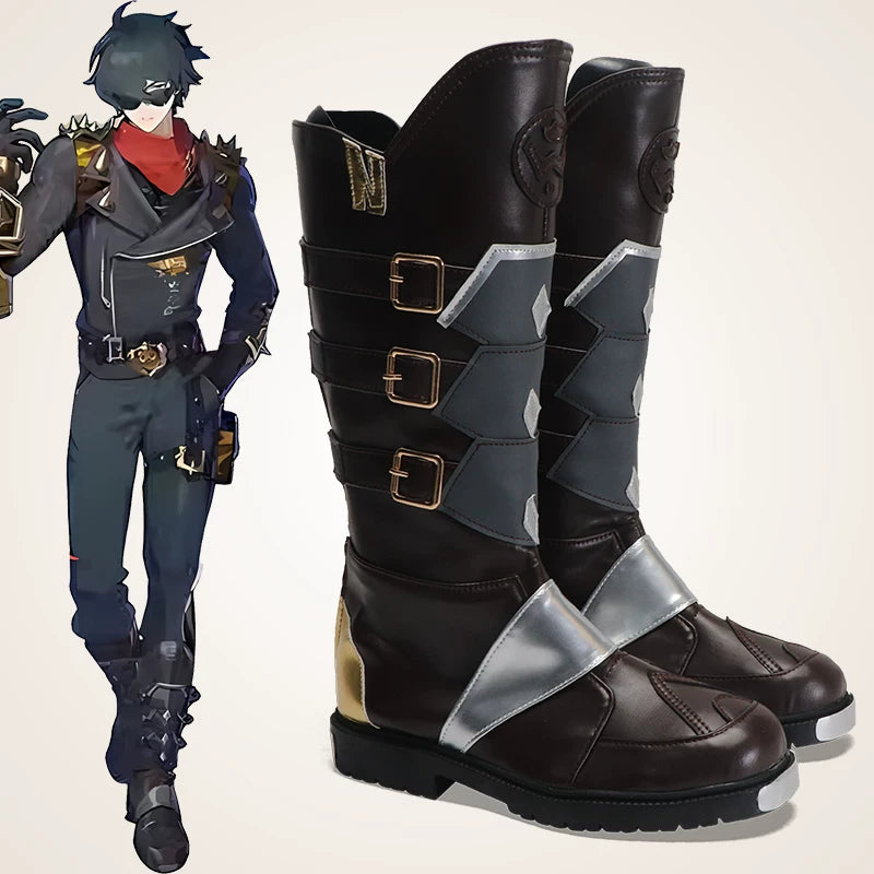 Azuiblc　ゼンゼロ ライト コスプレ道具　シューズ　靴 カリュドーンの子　ブーツ　ロングブーツ