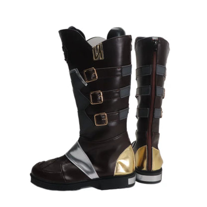 Azuiblc　ゼンゼロ ライト コスプレ道具　シューズ　靴 カリュドーンの子　ブーツ　ロングブーツ