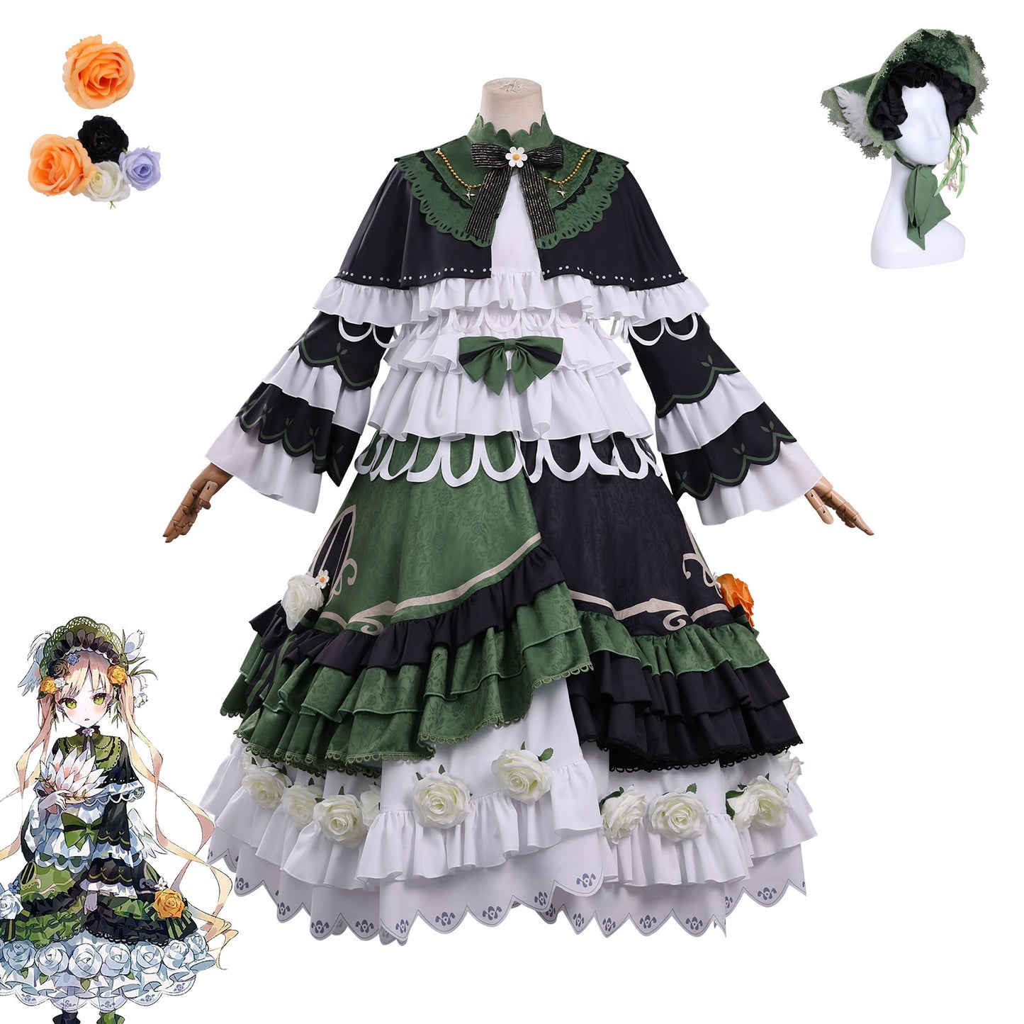 Azuiblc 魔法少女ノ魔女裁判 　遠野 ハンナ コスプレ衣装 ドレス まのさば　洋服風　 コスチューム