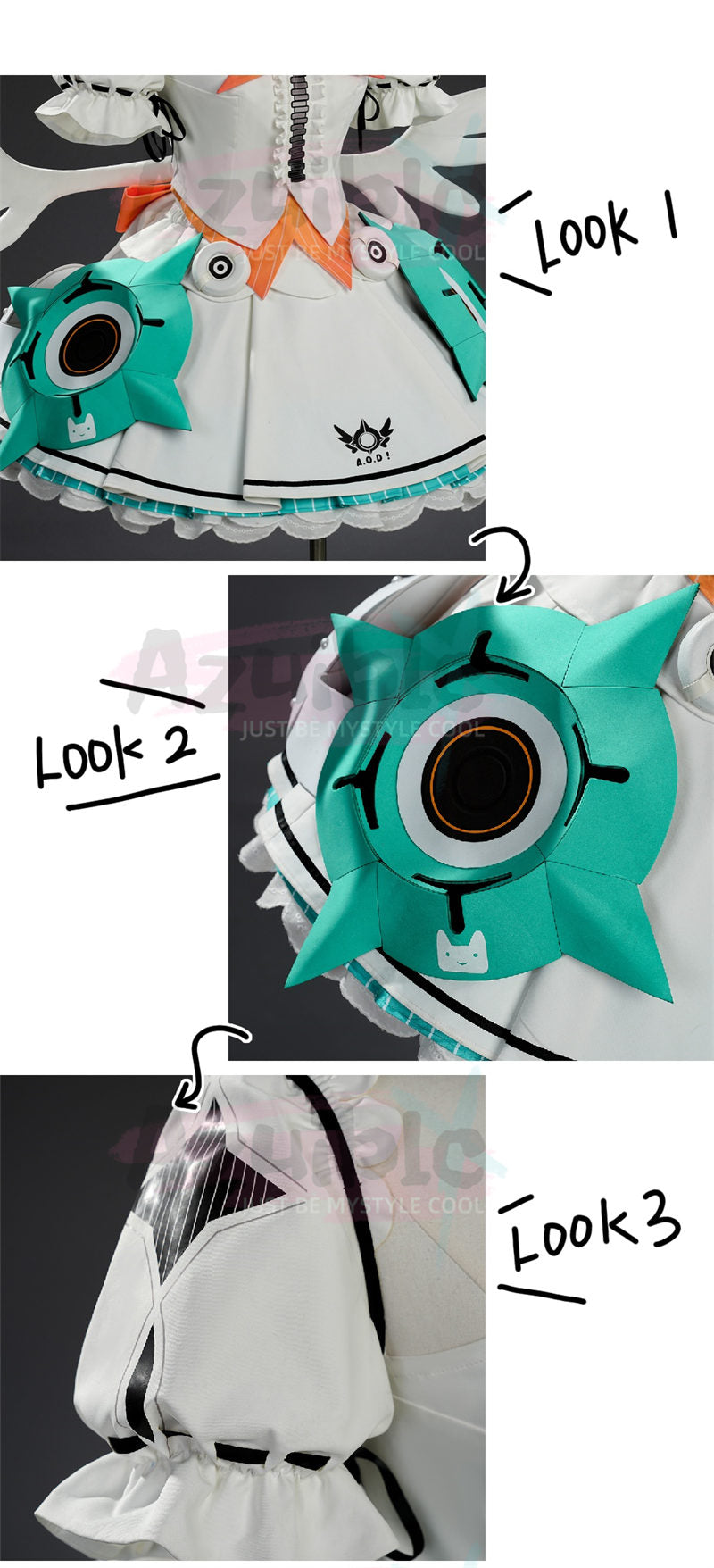 Azuiblc ゼンゼロ アリア コスプレ衣装 妄想エンジェル ドレス 翼付き Azuiblc ZZZ 完全再現 - Azuiblc