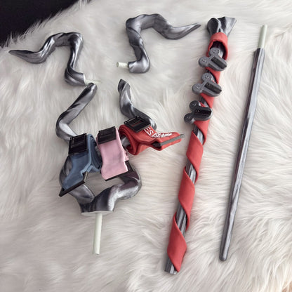 Azuiblc　アークナイツ エンドフィールド  アルデリア 法杖　145cm　PLA材質　 モチーフ武器 　 蒼星の囁き 　コスプレ道具　武器モデル　木製　レプリカ