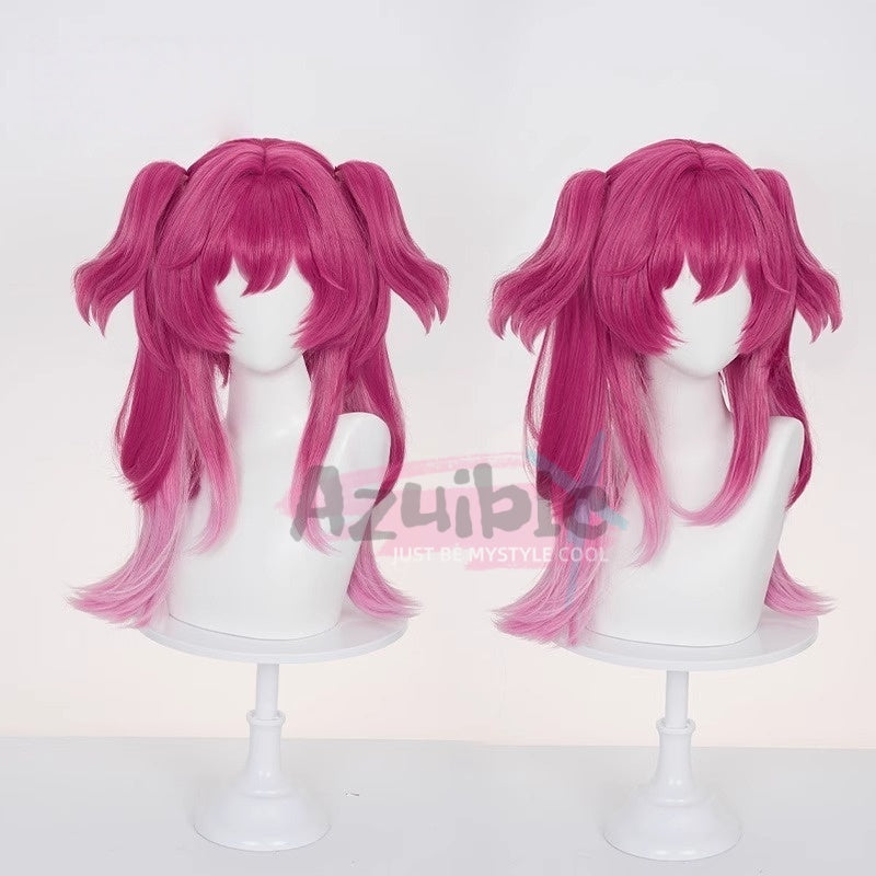 Azuiblc 鳴潮 ルパ ウィッグ 紫ピンクグラデ 前髪42cm+ポニーテール50cm マット仕様 - Azuiblc