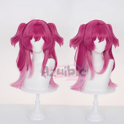Azuiblc 鳴潮 ルパ ウィッグ 紫ピンクグラデ 前髪42cm+ポニーテール50cm マット仕様 - Azuiblc