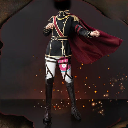Azuiblc　進撃の巨人ブレイブオーダー　ブレオダ　ミカサ　式典兵団服　コスプレ衣装 ミカサ・アッカーマン 　コスチュームセット 軍装 おしゃれ アニメ cosplay - Azuiblc