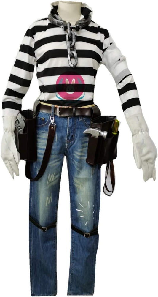 Azuiblc 第五人格 囚人の衣装 道具付き 便利コスセット バイパー コスチューム cosplay  衣装 変装 仮装 - Azuiblc