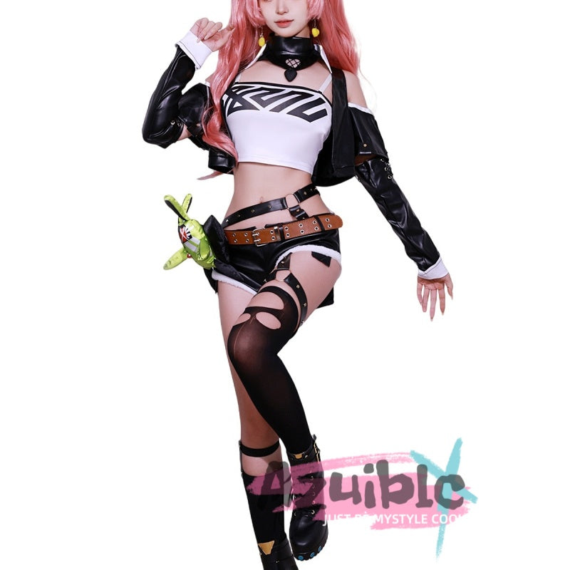 Azuiblc ゼンレスゾーンゼロ ニコ・デマラコスプレ衣装 イヤリング+ネックレス付属 ウィッグ/靴セット コスパ最強 - Azuiblc