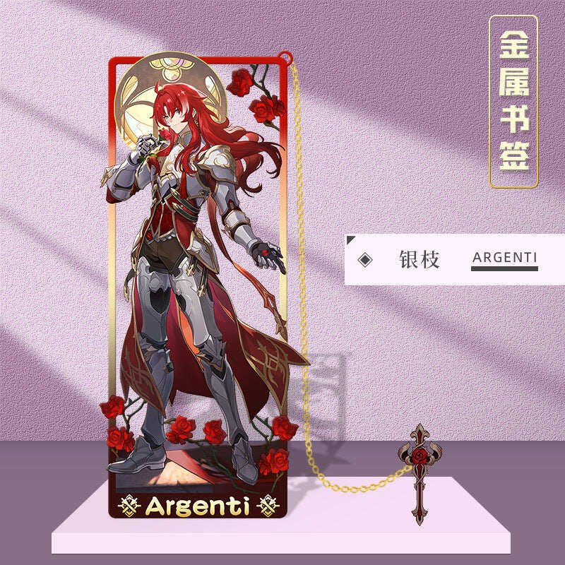 Azuiblc 崩壊スターレイル 　アナイクス　栞　9cm　キャストリス　ヒアンシー　サフェル　金属製　おもちゃ　萌えグッズ - Azuiblc