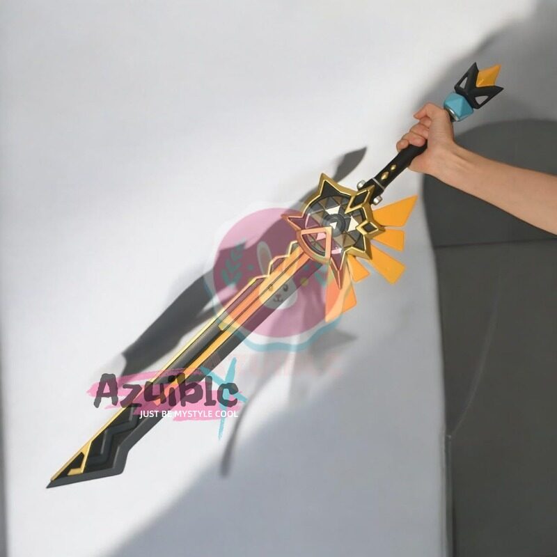 Azuiblc 原神  静水流転の輝き 片手剣 フリーナ 水神 100CM 武器 PU製 剣 刀 武器 コスプレ道具 Cosplay 道具 コスプレグッズ コレクション グッズ コスプレ小物 cosplayAzd19 - Azuiblc
